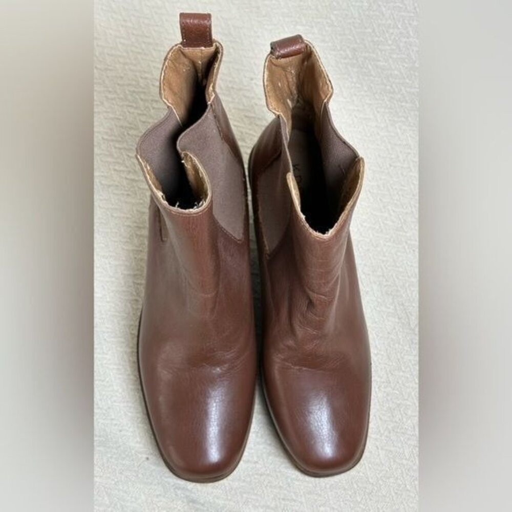 Brown Leather Heeled Boots - Picture 3 of 10